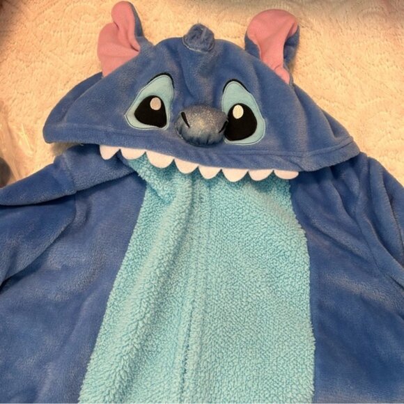 Stitch From Lilo & Stitch Zip Up Footless Pajamas PJs Disney Halloween Sz Small - Picture 1 of 10